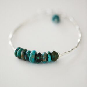 bracelet argent et turquoises